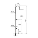 Shower with foot wash