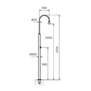 Shower with flowmeter