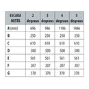 Echelle mixte 4 marches A316
