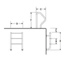 Split ladder 3 rungs A316 electropolished