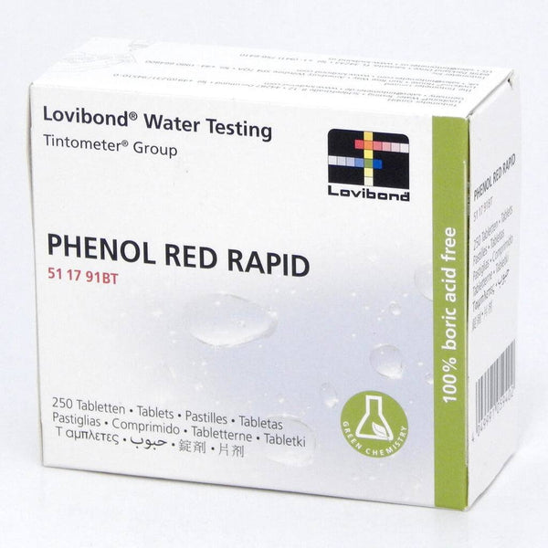 Tabletas de rojo fenol rápido (pH)