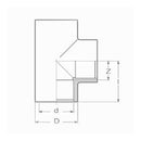 T for necklace 90º female necklace