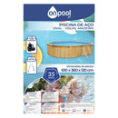 Wood visual oval steel pool 6.10 x 3.60 x 1.20 m
